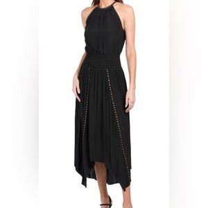 Ramy Brook Dress halter Melly Studded Asymmetrical Dress Navy blue Size M